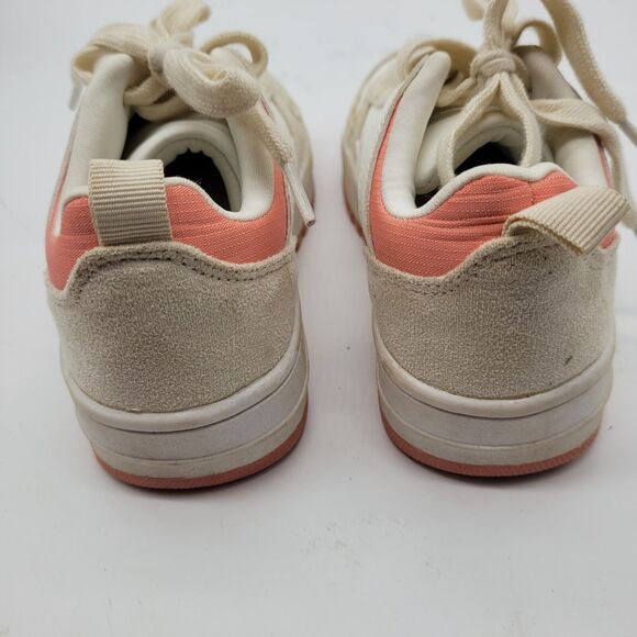 Link girls toddler Size 13 Sneakers Shoes Suede Lace Up Colorblock White pink - Picture 5 of 7